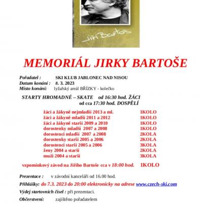Propozice Memoriál Jirky Bartoše 8.3.2023